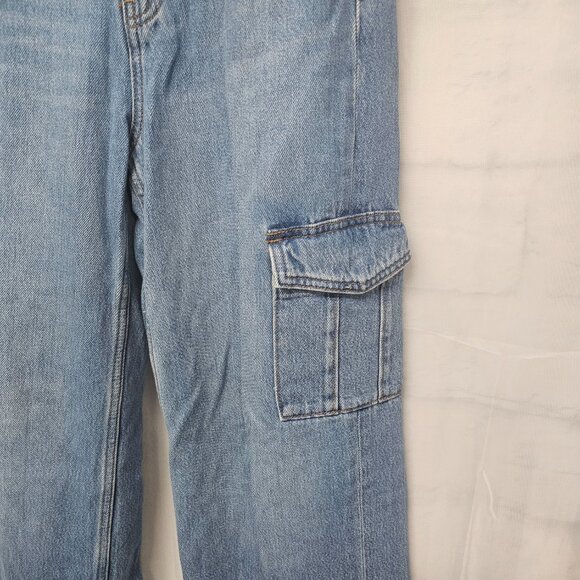 Old Navy Hi Rise Wide Leg Cargo Pants Weathered Rustic 4 - Picture 6 of 12